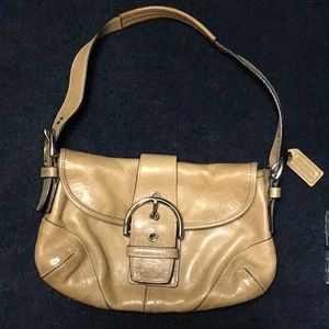 Coach Tan Handbag with Buckle